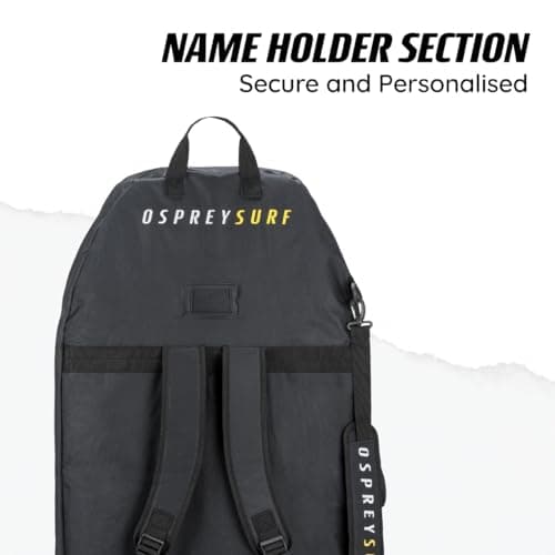 Osprey | Bodyboard Carry Bag, Padded Triple Board Bag with Storage Pockets, Vents and Rucksack Straps, Fits up to 3 Boards, Black — view 6