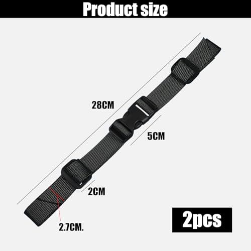 AZWOOD Adjustable Chest Strap for Backpacks, 2 Pieces Sternum Straps Replacement, Durable Quick-Release Buckles, Universal Fit for Hiking, Running, Traveling, Outdoor Sports, School Bags — view 2