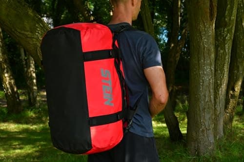Heavy Duty Kit Bag 90L Red – PVC Tarpaulin Water-Repellent Holdall for Professional Work & Travel – STEIN Metro — view 6