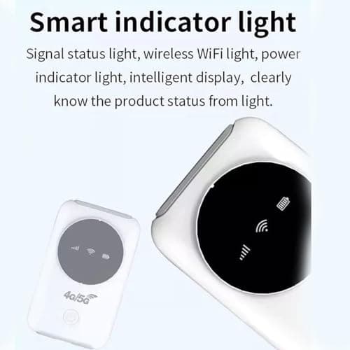 Aoresac 150Mbps 4G LTE WiFi Router, Satellite Connection, Pocket Mobile Hotspot for 10 Devices, Portable Wireless Internet with 3650mAh Battery, Travel, Work Remotely (EU) — view 3