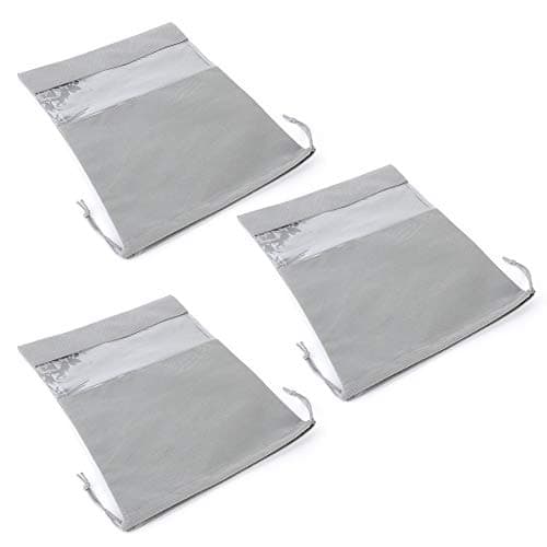 3Pcs Travel Non-Woven Shoe Storage Bag with Drawst and Transparent Win for -Proof & Neat Organization (No Problem with Large-Size Printing of Cloth Shoe) (Non-Stirring Cloth Shoe Bag Medium Size no) — view 2