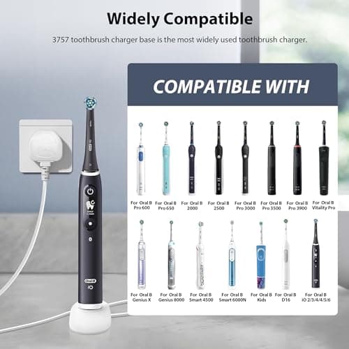 Electric Toothbrush Charger Compatible with Oral B Charger Adapter Plug UK — view 3