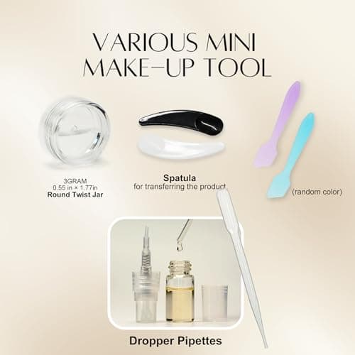 Travel Size Bottles Set with Mini Cosmetic Bottles, Travel Makeup Kits with Brushes, Puff & Sponges - TSA Approved Leak-Proof Portable Containers for Makeup, Skincare Essentials, 38 pcs clear, 41 pcs — view 6