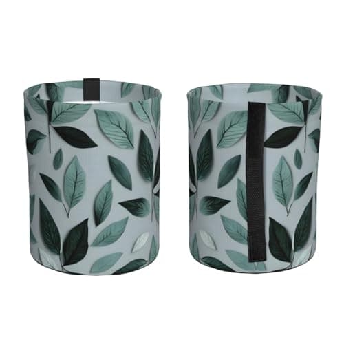 MDATT Mint Gray Leaf Car Trash Can Leak-Proof Organizer For Long Road Trips And Family Vacations — view 2