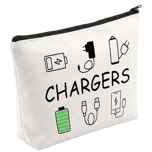 Velvia Canvas Travel Cable Organiser Bag with Soft Water Resistant Lining