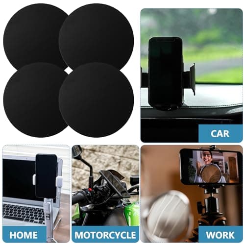 UKCOCO 40 mm Magnetic Phone Plate 20-Pack, 0.08 In Ultra-Thin Self-Adhesive Metal Discs for Car Vent & Dashboard Mounts, Secure Hold for All Phones & Cases — view 5