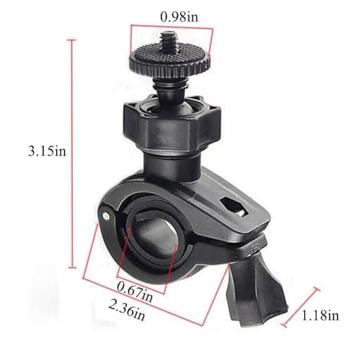 XiXiYang Universal 1/4" Aluminium Alloy Camera Mount for Motorcycle/Bike - 360° Rotatable Action Cam Holder with Quick Release,Handlebar Clamp for Motorbike Motorbikes Motorcycles — view 3