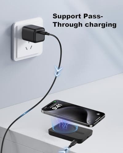 Miady for Magsafe Power Bank, 5000mAh Magnetic Slim Portable Charger — view 4