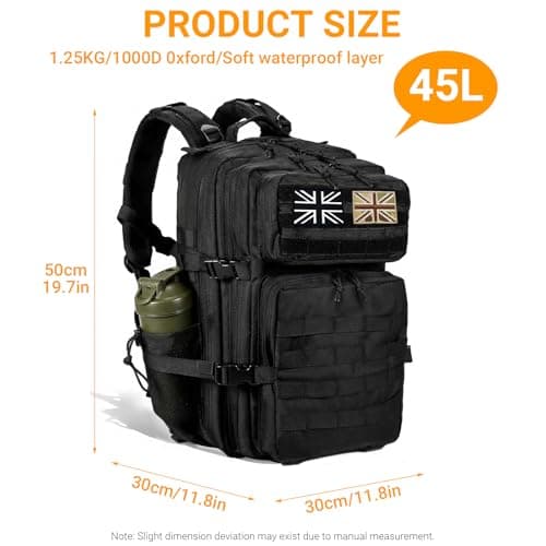 Geebymol 45L Military Tactical Backpacks Large Molle Army Assault Pack — view 2