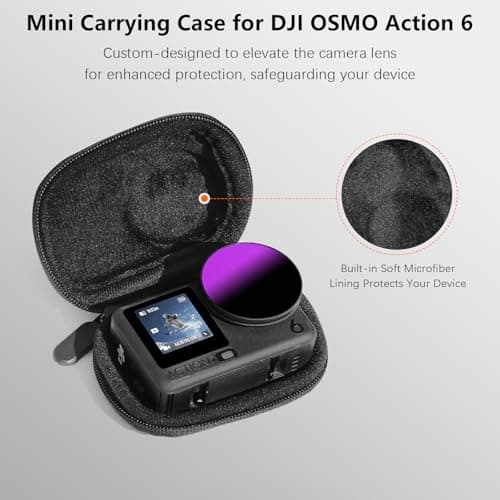 AMAZEAR Carry Case for DJI OSMO Action 6 Accessories, Black — view 2