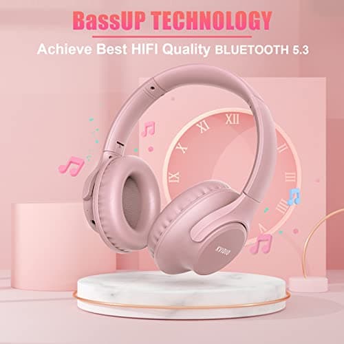 KVIDIO Bluetooth Headphones Wireless Over Ear 65h Battery Wired & Wireless — view 2