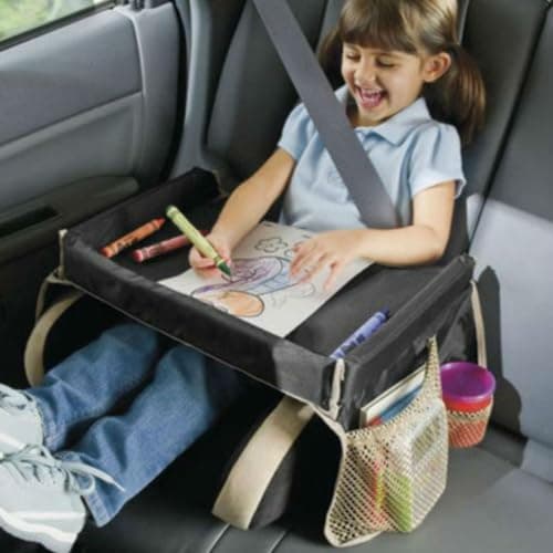Kids Travel Tray For Car Seat, Folding Lap Desk For Road Trip Airplane — view 3