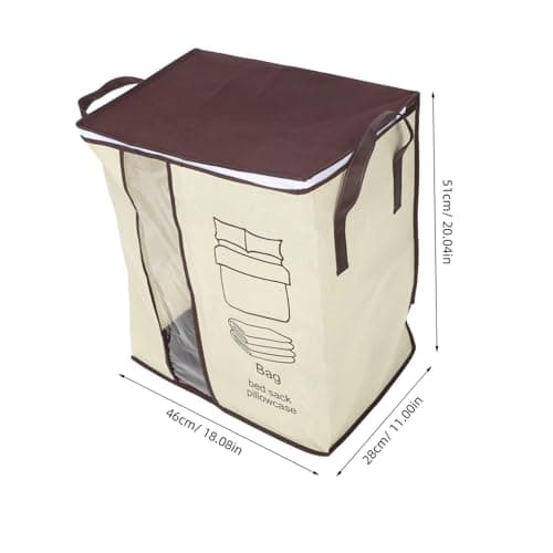 Alipis Large Nonwoven Clothes Storage Bag Zippered Foldable Rectangular — view 2