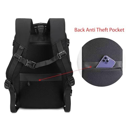 TECPEX Travel Backpack Fits Ryanair, Wizz Air, EasyJet & Vueling Cabin Bags Underseat Hand Luggage Carry On Bag Flight Bag Rucksack (Grey, 40 x 30 x 20cm) — view 4