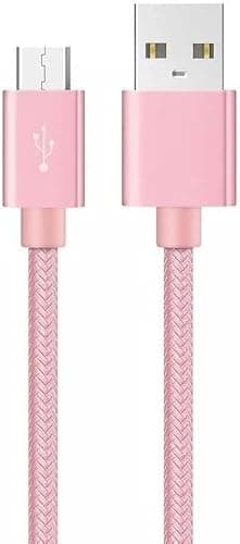 iTechCover Braided USB Cable Charging Cord/Charger Power Lead Wire Compatible with BELKIN TRAVEL POWER PACK 9000 / Rose Gold / (3m / 9.9ft) — view 3