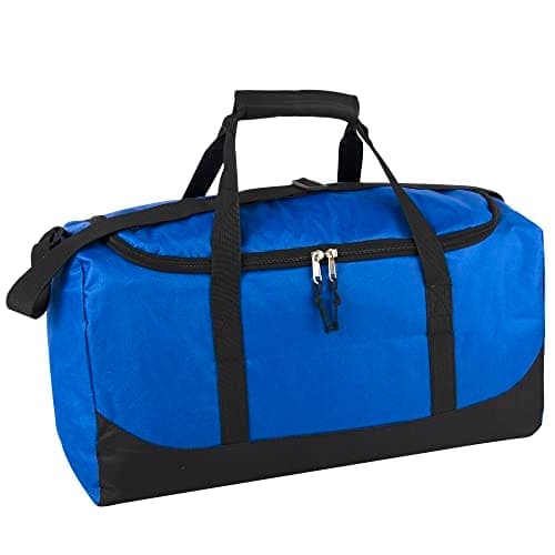 20 Inch, 40 Liter Duffel Bag for Men, Women, Teens – Travel Weekender Overnight Carry-on Shoulder Duffel Tote Bag (Blue)