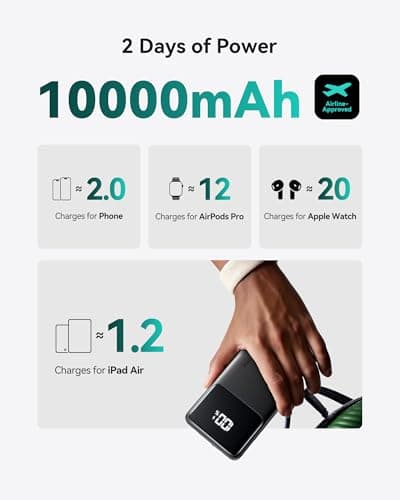 INIU Power Bank, 10000mAh 22.5W PD3.0 QC4.0 Fast Charging Portable Charger — view 5