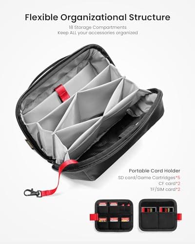 tomtoc Electronic Organizer Accessory Tech Pouch for MacBook Charger Cables — view 2