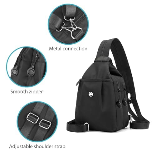 YancLife Anti Theft Backpack - Waterproof 2-Way Commuter Bag with Large Capacity Oxford Convertible Shoulder Tote - Stylish Multi-compartment Travel Handbag for Work Fitness Shopping (30x21x14cm) — view 2