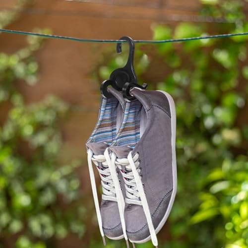 SHERCHPRY 10pcs Plastic Shoe Hooks for Sports and Leisure Shoes Drying and Display Hooks for Wardrobe and Travel Organiser — view 6