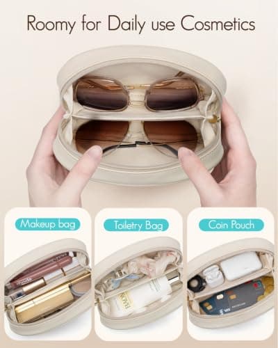 VLANDO Sunglasses Case, Portable Glasses Case with 2 Separate Compartments — view 4