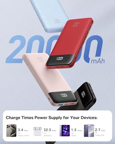 Charmast 20000mAh Power Bank, 4 Cables Portable Charger 22.5W Fast Charging — view 4