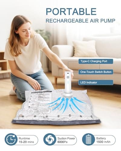 Ankilo Vacuum Storage Bags with Pump, 10 Pack(4 Large + 3 Medium + 3 Small) — view 3