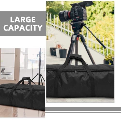 OKUMEYR Tripod Protective Case Carry Bags Oxford Cloth 2pcs Large Capacity with Zipper Foldable Tripod Storage Bag for Travel Photography Equipment — view 6