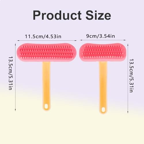2 Pet Grooming Brushes, Silicone Guinea Pig Brush Kit — view 2