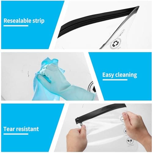 10 Pcs TSA Approved Clear Airport Liquid Bags, Travel Toiletry Pouches — view 4