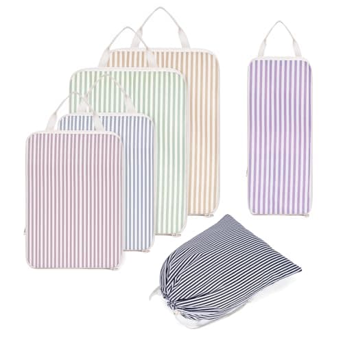 Narwey 6 Set Compression Packing Cubes for Suitcases, Travel Storage Bags — view 2