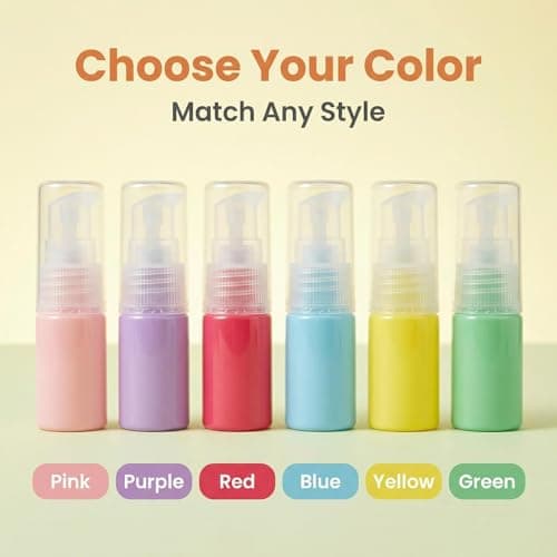 6Pcs Macaron Color Empty Refillable Cream Lotion Pump Bottle Portable Travel Cosmetic Bottles Container Pot for Shower Gel Serums Body Lotion Shampoo Toiletries Liquid Containers (10ML) — view 3