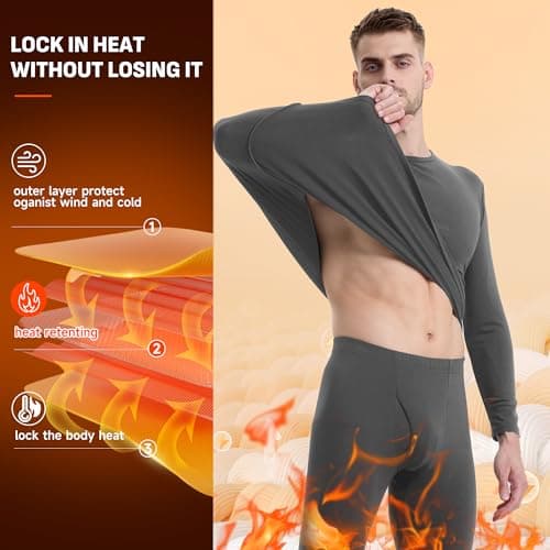 BAMBOO COOL Base Layer Men Mens Thermals Underwear Bamboo Baselayer Set — view 3