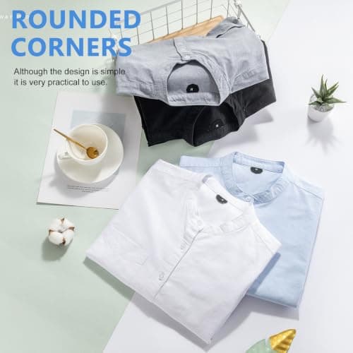 DOITOOL Shirt Cardboard Laundry Folding Board 20 Pcs White Paper Folder for Collared Shirts and Suitcase Packing — view 5