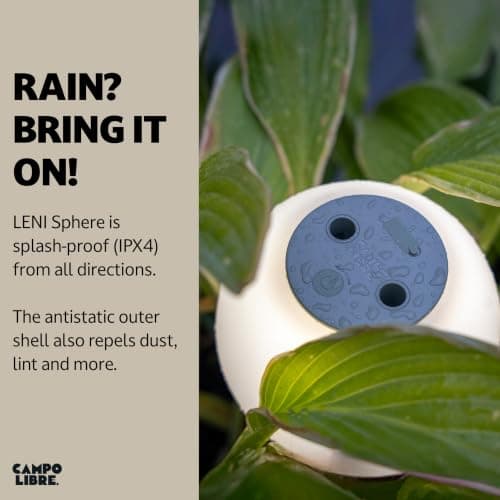 Campo Libre.® Leni Camping Lamp – LED Outdoor Light with Flexible Handle, Dimmable Camping Light, Table Lantern, IPX4 Waterresistance, 200h Runtime, SqueezeShell, USB-C Charging, Sphere, Moss — view 6