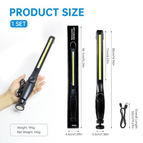 Goerpn 700 Lumen Rechargeable COB LED Work Light Portable Inspection Light — view 2