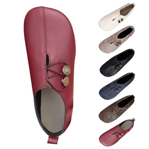 Womens Soft Leather Flats Shoes Casual and Flexible Orthopedic Slip-On Lightweight Trainers Breathable Wide Fit Sneakers Round Toe Moccasins Summer Walking Outdoor Shoe — view 4