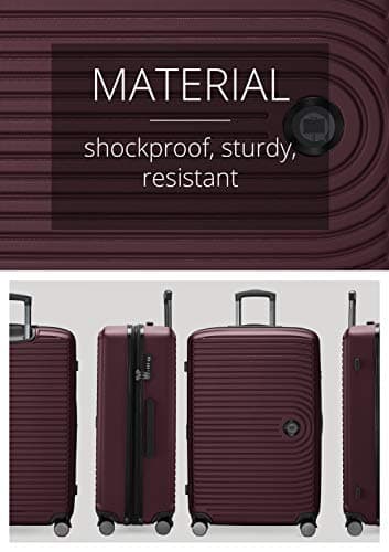 Hauptstadtkoffer - MITTE - Large Check-in Trolley, Hard Shell Suitcase with Extension, TSA, 4 Double Spinner, 76 cm, 138 L, Burgundy — view 4