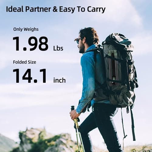 Fotopro 62 Inch Carbon Fiber Tripod for Camera Ultralight Travel Camera Tripod Max Loads Up 22lbs X-Aircross 3 Green — view 2