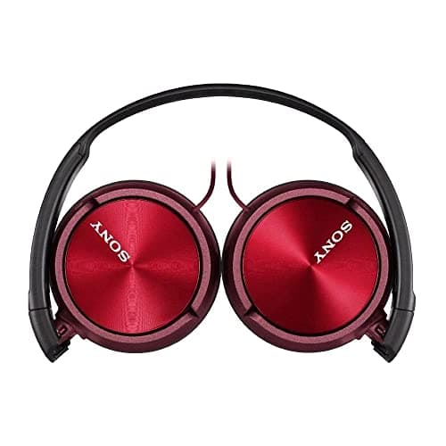 Sony MDR-ZX310AP On-Ear Overhead Wired Headphones with Microphone, Swivel Fold, 3.5mm Headphone Jack - Metallic Red — view 2