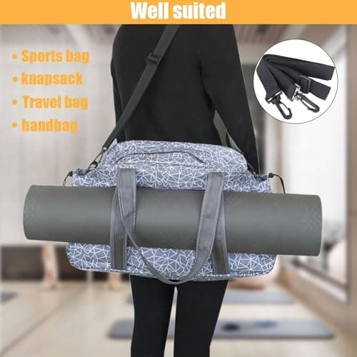AZWOOD Crossbody Shoulder Bag Strap, 90cm Adjustable Bag Straps Replacement 2Pcs Black Wide Belt with Quick Release Buckle Clip Handbag Universal DIY Accessories for Duffel Laptop Bags Briefcase — view 4