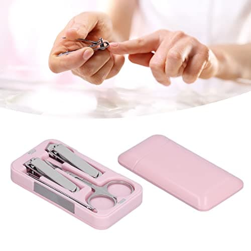Stainless Steel Nail Clippers Set 9 Piece Magnetic Travel Kit with Nail File, Eyebrow Tools, and Pedicure Knife — view 2