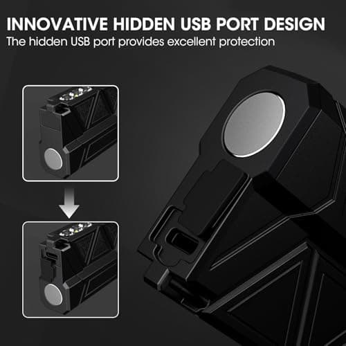 GnohGnoh Rechargeable Torch,EDC Tactical Flashlight with RGB Light,1500 Lumens Ultra Bright Travel Torch, Camping Flashlight for Outdoor, 5 Modes with Memory Function Pocket Light CSD1 — view 5