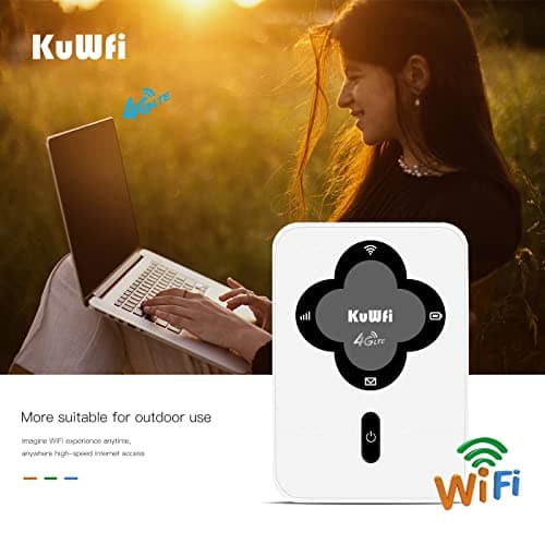 KuWFi Portable 4G LTE Mobile Hotspot, Dual Band 150Mbps Pocket WiFi Router — view 3