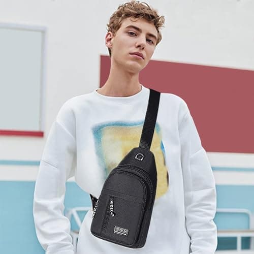 BAOWUABJ Sling Bags for Men Crossbody Lightweight Anti-Theft Chest Bag — view 2