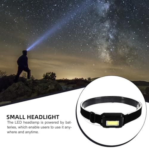 LED Headlamp Camping Adjustable Head Light Adults Battery Operated Flashlight Travel Lamp Lighting Equipment 350LM, White — view 6