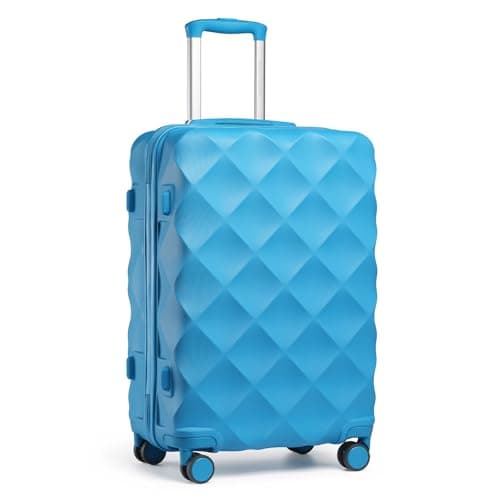 British Traveller Medium Suitcase, Lightweight Hard Shell Luggage