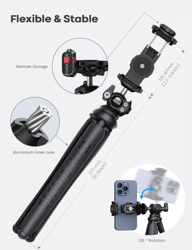 Lamicall Mobile Phone Tripod, Flexible Camera Tripod With Remote — view 5