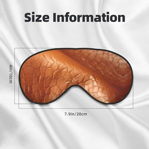 Cowhide Leather Eye Mask Sleep Mask Blocking Light Perfect for Women Men Soft and Comfortable Blindfold for Travel — view 5