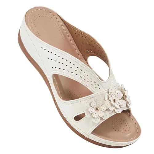 Extra Wide Fit Sandals For Women Wide Width Sandals For Swollen Feet,Sliders Shoes Breathable Fabric,Foldable For Travel,Textured Tread,Daily Urban Commute — view 3